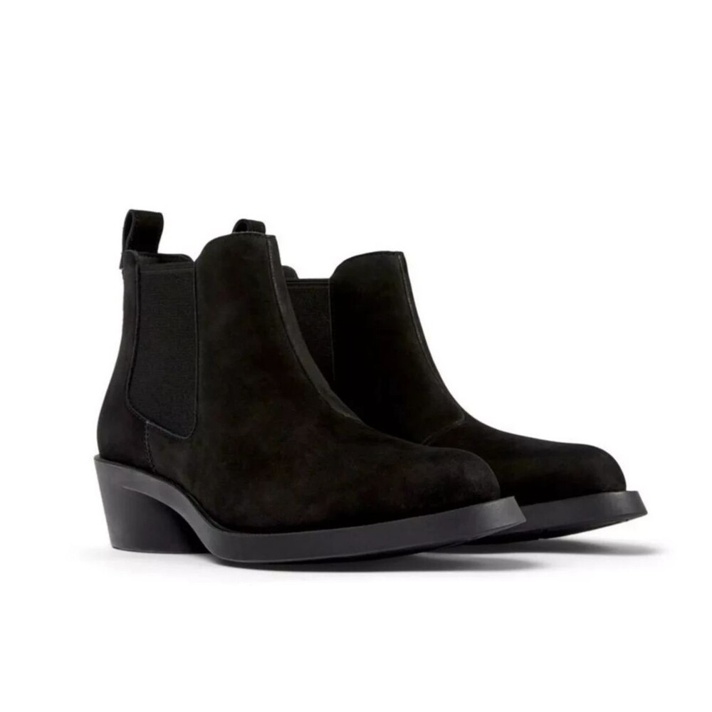Camper Bonnie Black Nubuck Chelsea Ankle Boots Womens EU 38 US 8 Pull On